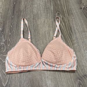 No Boundaries Pink Stripes Bra Size 34 D23